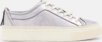 AllSaints Leather Milla Metallic Leather Trainers, Size: UK 2/US 5/EU 35
