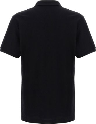 Moschino Logo-Embroidered Cotton Piqu&eacute; Polo Shirt - Black