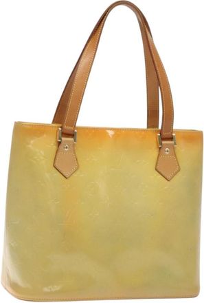 Louis Vuitton Vernis Houston Bag Labellov Gray Patent_Leather Handbag (Pre-Owned)