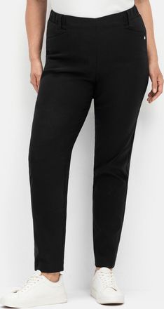Sheego Stretch-Hose SHEEGO, Damen, Gr. 40, Normalgr&ouml;ssen, schwarz, 70% Viskose, 25% Polyester, 5% Elasthan, unifarben, Hosen Stretch-Hose