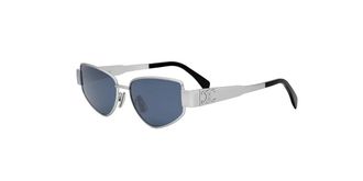 Celine METAL TRIOMPHE Blue Cat Eye Ladies Sunglasses CL40293U 16V 55
