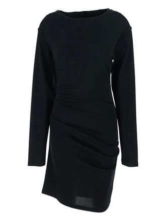 Max Mara gathered virgin wool dress - women - Virgin Wool - S - Black