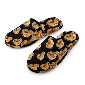 Generic Chicken in Winter Mens Cozy Memory Foam Slippers Warm Cotton House Shoes Comfy Slipper for Indoor Outdoor
