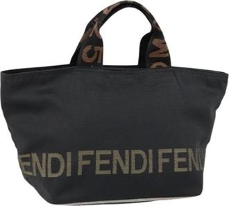 Fendi Pre-owned Tote Bags, female, Black, Size: ONE SIZE Pre-owned Nylon Tote Bag
