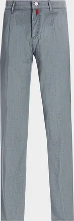 Kiton Men & apos;s Stretch-Cotton Straight-Leg Trousers