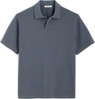 Madewell Compact Knit Polo in Heirloom Blue at Nordstrom, Size Xx-Large