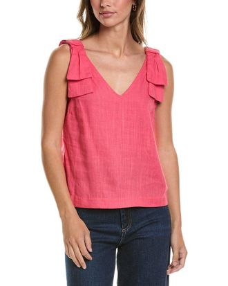 CeCe by Cynthia Steffe Cece Bow Strap Linen-Blend Tank