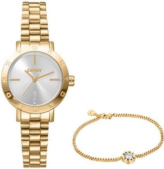 DKNY L 165 Bracelet Watch & Bracelet Set in Silver at Nordstrom