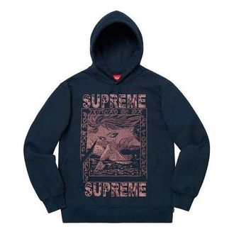 SUPREME Doves Hoodie Navy SUP-FW19-309