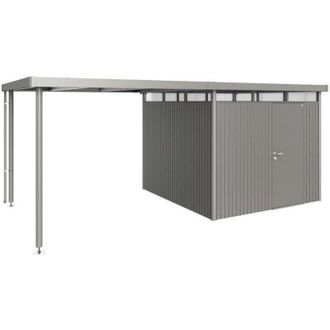BIOHORT Tetto laterale casetta HighLine Misura H4 grigio quarzo metallizzato