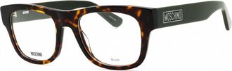 Moschino Mens Black Rectangular Eyeglass Frames MOS646