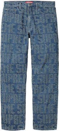 SUPREME FW23 Week4 Needle Punch Regular Jean Pants Blue SUP-FW23-079