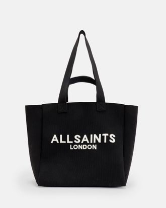 AllSaints Izzy Logo Print Knitted Tote Bag