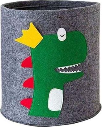 OEM Cesta De Fieltro Para La Ropa - Dinosaurio, Cesta Para Beb&eacute;, Cesta De Almacenamiento Redonda, Plegable, Para Oficina, Dormitorio, Ropa, Libros