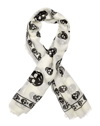 Alexander McQueen Alexander Mcqueen Skull Silk Scarf (Authentic Pre-Loved)