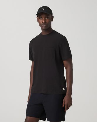 Vuori Clothing Short Sleeve Micro Waffle T-Shirt - Relaxed Fit | Black | Medium