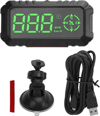 OEM Pantalla Hud Para Coche De 3 Pulgadas, Veloc&iacute;metro Gps Para Salpicadero, Br&uacute;jula, Alarma De Exceso De Velocidad, Alerta De Fatiga Al Volante
