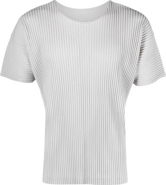 Homme Plissé Issey Miyake Color Pleats pleated T-shirt - men - Polyester - 3 - Grey