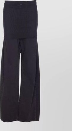 Maison Margiela layered high-rise wide-leg jeans