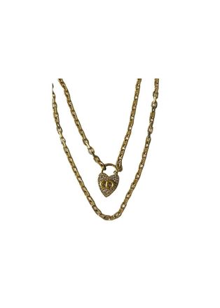 Dior gold-tone metal CD Navy necklace