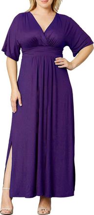 Kiyonna Vienna Maxi Dress in Plum Passion at Nordstrom, Size 0X