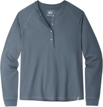 Stio | Womens Wister Waffle Henley Top, Size Extra Small in Stormy Weather