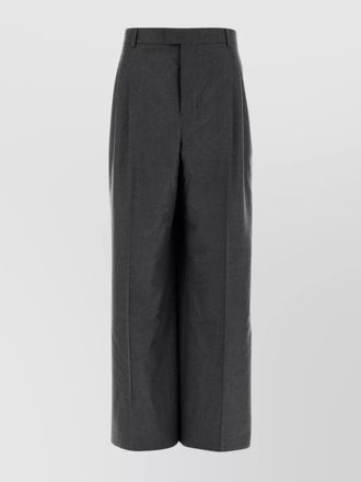 Ami wide leg wool trousers with pleated front