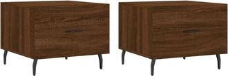 vidaXL Vidaxl - Coffee Tables 2 pcs Brown Oak 50x50x40 cm Engineered Wood