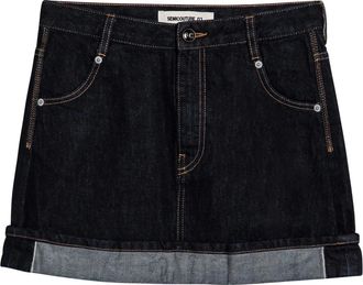 Semicouture Denim Skirts, female, Blue, W26, Mini Skirt in Trendy Style