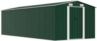 vidaXL Caseta De Jard&iacute;n Metal Verde 257x580x181 Cm Vidaxl