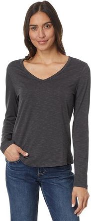 Toad&Co Marley II Long Sleeve T-Shirts Womens Clothing Soot : SM, Cotton/Spandex/Lyocell