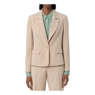 Fracomina Blazers, female, Beige, Size: XL Blazer Jacket