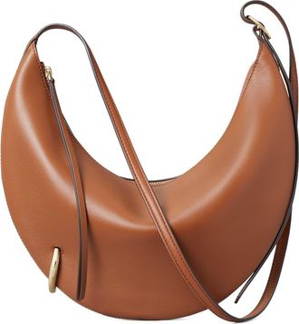Tory Burch Pierced Leather Crossbody Bag in Aged Tan at Nordstrom