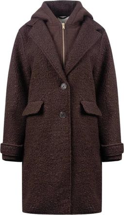 Nukus Nukus - Mirthe Jas Boucle - Dames - Mantels - Bruin - Maat: M Poliester