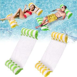 OEM Juego De 2 Hamacas Inflables Para Piscina, Hamacas Inflables 4 En 1 (silla De Montar, Silla, Hamaca, Flotador). Hamaca Acu&aacute;tica, Tumbona Flotante Para