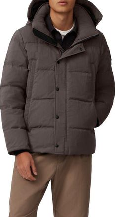 Canada Goose Wyndham Water Repellent 625 Fill Power Down Parka in Coastal Grey at Nordstrom, Size Medium