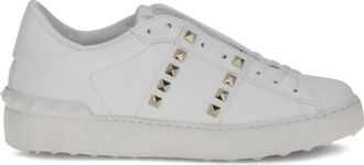 Valentino Garavani Womens Sneakers Rockstud Untitled White Calfskin White-White-White Trainers White/white/white