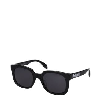 Alexander McQueen Alexander Mcqueen Herrens Sonnenbrille aus schwarzem Acetat