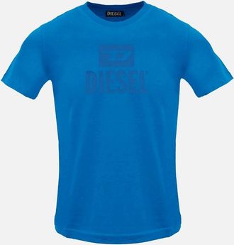Diesel Mens Diesel Monotone Logo Blue Sapphire T-Shirt - Size: 42