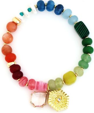 Panacea Beaded Stretch Bracelet in Gold Multi at Nordstrom Rack