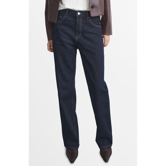 Mango Miami Straight Leg Jeans in Open Blue at Nordstrom Rack, Size 8