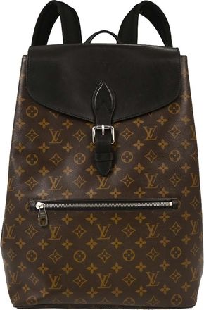 Louis Vuitton Palk Backpack Macassar Monogram Canvas Brown Canvas Backpack Bag (Pre-Owned)