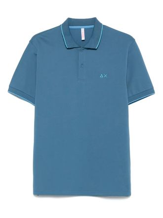 Sun 68 contrast-trim polo shirt - Blue