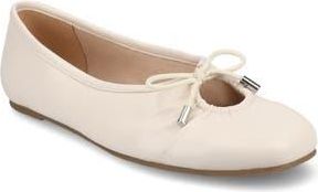 Journee Collection Callee Keyhole Square Toe Flat in Bone at Nordstrom Rack, Size 8.5