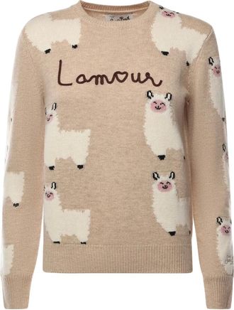 MC2 Saint Barth Maglione con motivo lama - Toni neutri