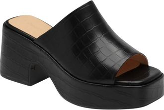Chocolat Blu Womens Helia Platform Sandal In Black Croc