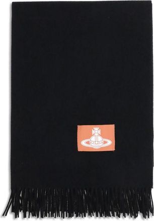Vivienne Westwood Black Wool Womens Scarf