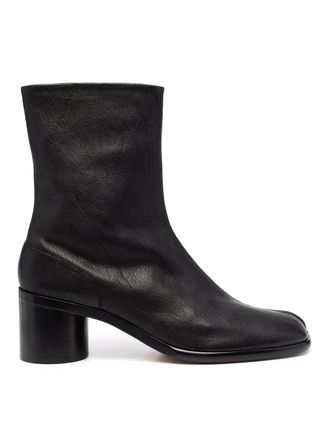 Maison Margiela Black leather tabi-toe ankle boots