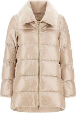Herno Winter Jackets, female, Beige, Size: 2XL Womens Puffer Jacket