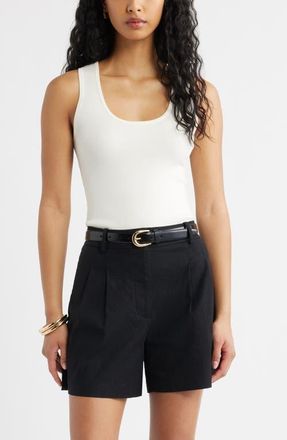 Open Edit Scoop Neck Sweater Tank in Ivory at Nordstrom, Size Xx-Small